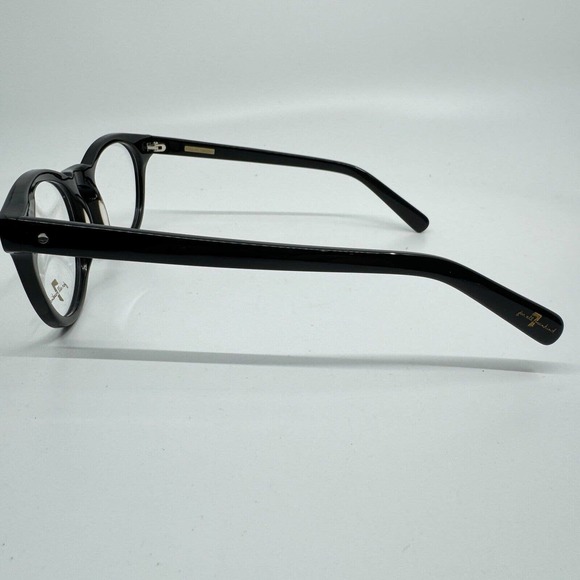 7 For All Mankind Model 7906 50-19-140 Eyeglasses Frame Black Round H9703 - Picture 2 of 8